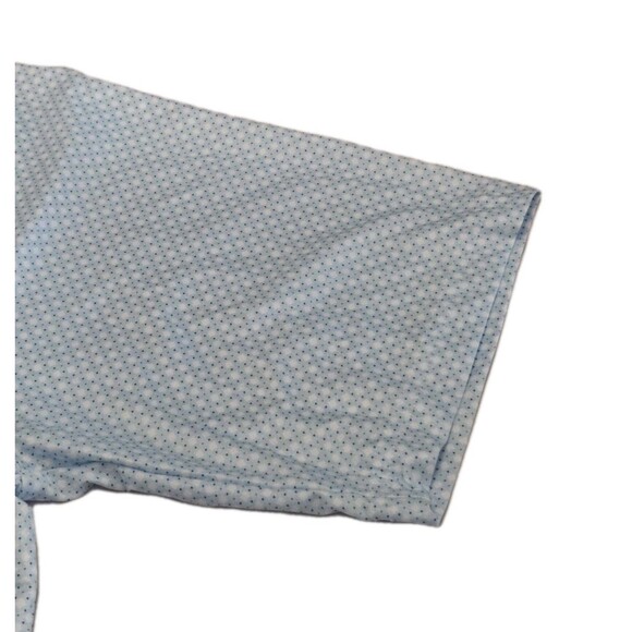 NWOT Collars & Co Featherweight Dress Collar Polo Shirt XL Ocean Key Blue Micro - Picture 4 of 7